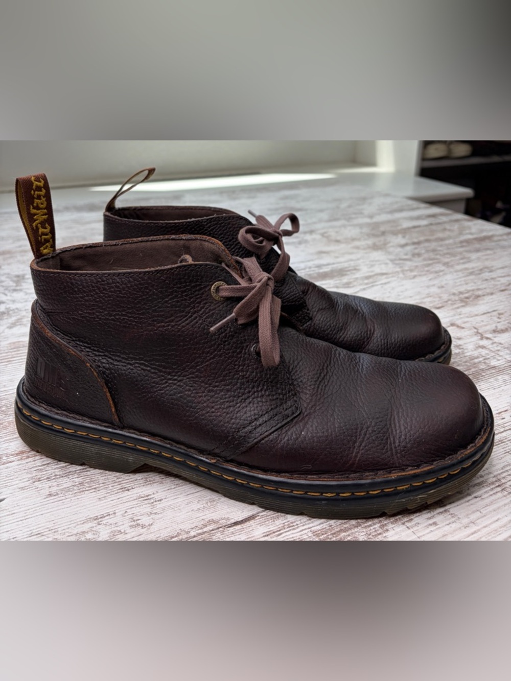 Dr. Martens Men's Brown Leather Chukka Boots Industrial Sussex sz 12 GUC